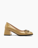 Horsebit-Patent-Leather-Mid-Heel-Shallow-Mouth-Loafers