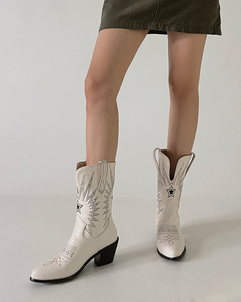 Pointed-Toe-Embroidered-Detail-Western-Boots