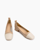 Minimalist-Splicing-Square-Toe-loafers-flat