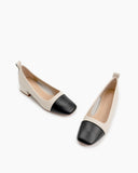 Minimalist-Splicing-Square-Toe-loafers-flat