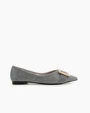 Pointed-Toe-Rhinestone-Buckle-Slip-on-Flat-Loafers