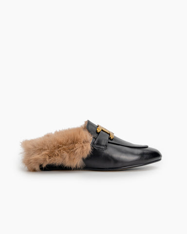 Metal-Decor-Backless-Fluffy-Round-Toe-Slippers-Mule-Fur