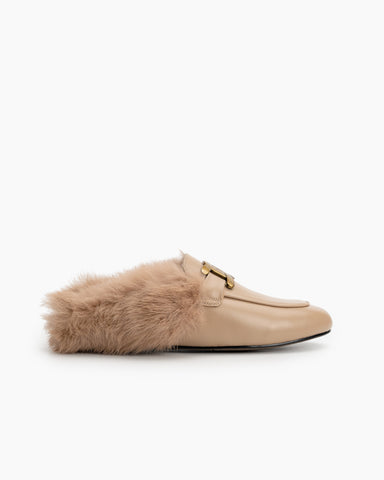 Metal-Decor-Backless-Fluffy-Round-Toe-Slippers-Mule-Fur