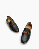 Horsebit-Slip-On-Flats-Comfort-Driving-Office-Leather-Loafers