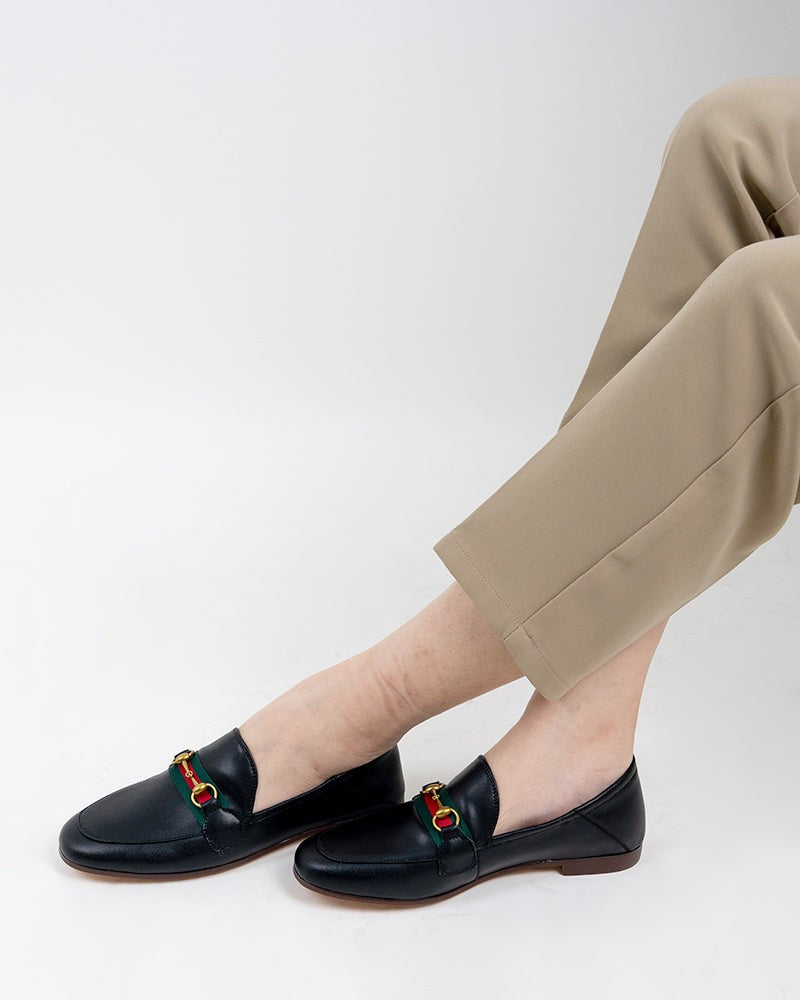 Horsebit-Slip-On-Flats-Comfort-Driving-Office-Leather-Loafers
