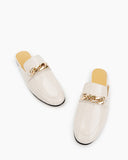 Metal-Decor-Patent-Leather-Flat-Mules
