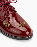 Patent-Leather-Bee-Pattern-Loafers-oxford