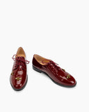 Patent-Leather-Bee-Pattern-Loafers-oxford