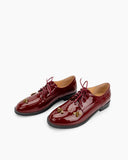 Patent-Leather-Bee-Pattern-Loafers-oxford