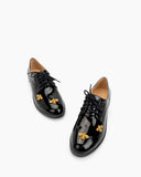 Patent-Leather-Bee-Pattern-Loafers-oxford