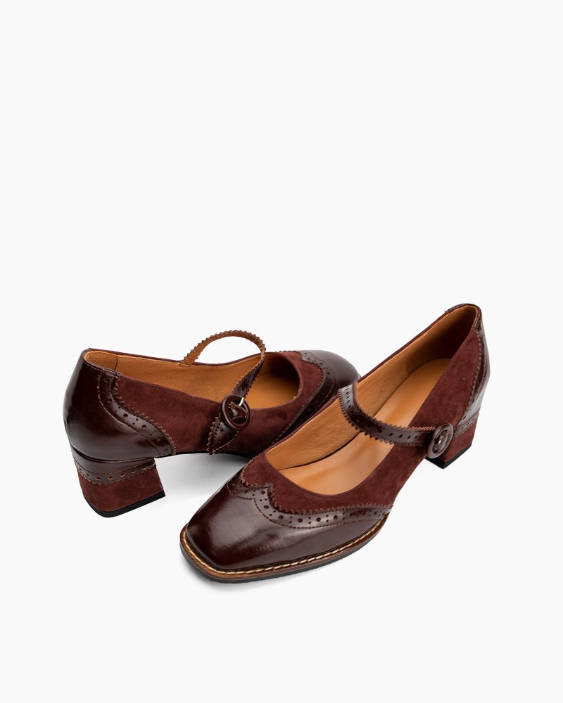 Platform Mary Jane Heels Mary Jane Platform Mid Heel Oxfords Dress Shoes Reddish-Brown US Platform Mary Jane Heels Mary Jane Platform Mid Heel Oxfords Dress Shoes Reddish-Brown US