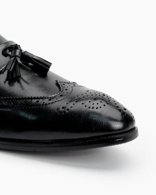 Men‘s Brogue Tassels Oxford Wingtip Breathable Moccasin Penny Loafers