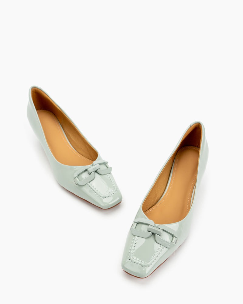 Horsebit-Square-Toe-Low-Kitten-Heel-Pumps