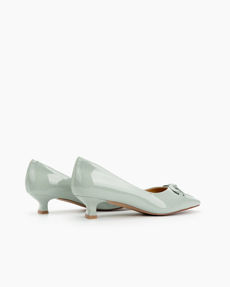 Horsebit-Square-Toe-Low-Kitten-Heel-Pumps