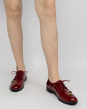 Patent-Leather-Bee-Pattern-Loafers-oxford