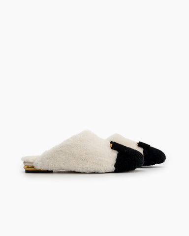 Metal-Decor-Comfortable-Fuzzy-Mules-Slippers-Fur