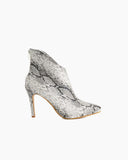 Snake Pattern Ankle Stiletto High Heels Boots