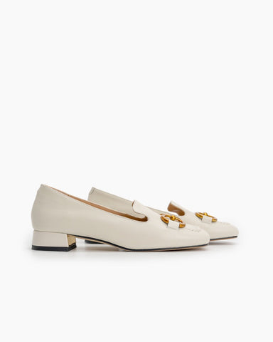 Horsebit-Classic-Metal-Buckle-Square-Toe-Low-Heel-Flat-Loafers