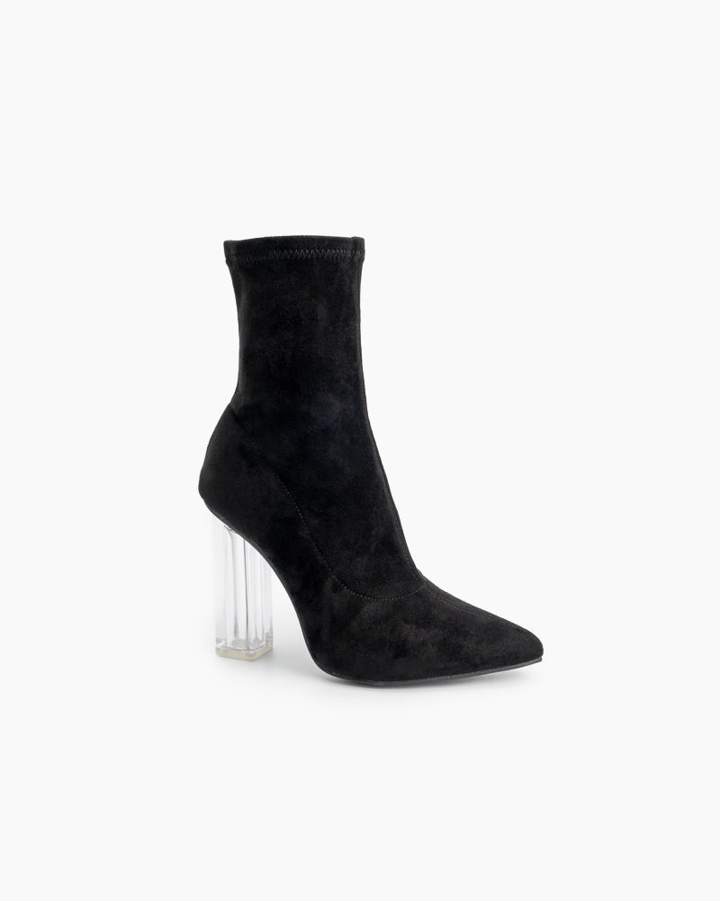 Pointed-Toe-Clear-Heel-Slip-On-Stretch-Boots-suede