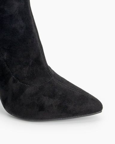 Pointed-Toe-Clear-Heel-Slip-On-Stretch-Boots-suede