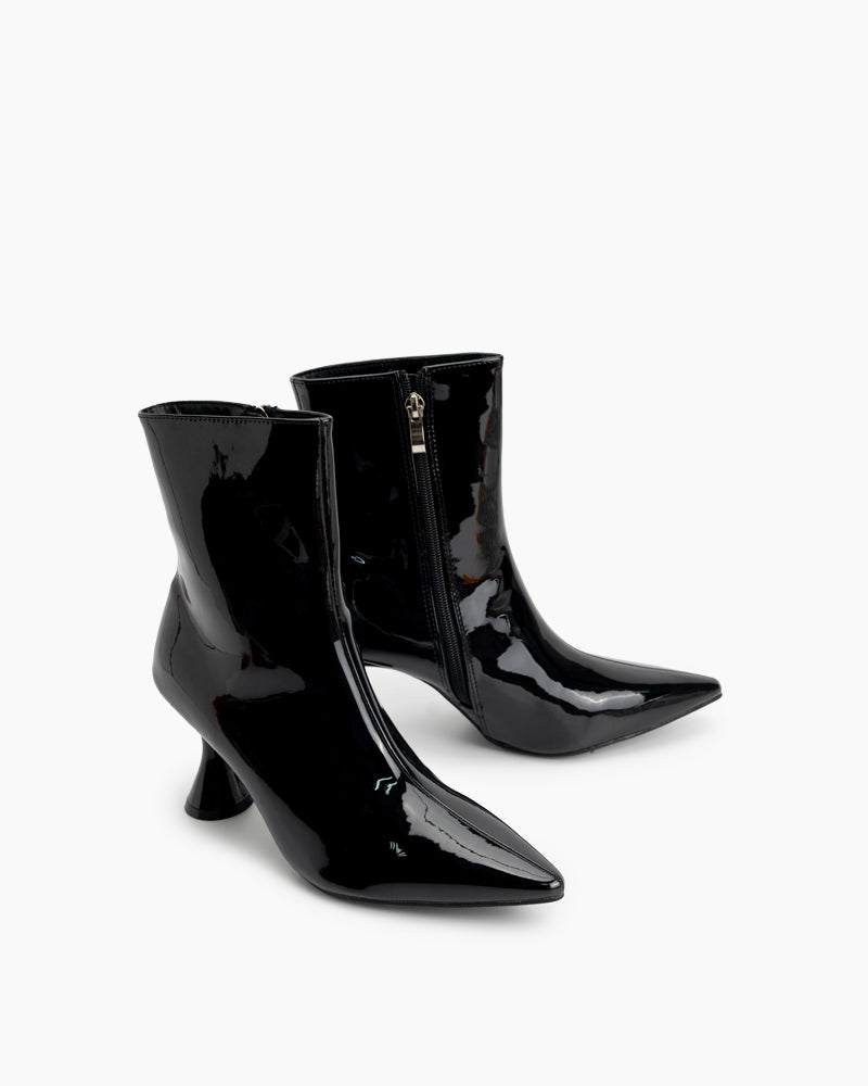 Pointed-Toe-Patent-Leather-Slip-On-Stiletto-Boots