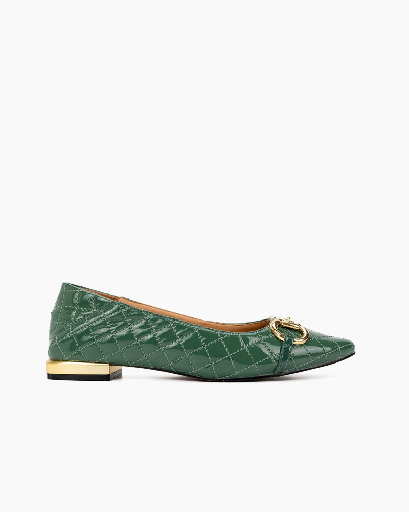 Horsebit-Pointed-Toe-Soft-Breathable-Patent-Leather-Flat-Loafers