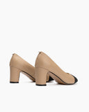 Colorblock-Patchwork-Flat-Mid-Heel-Small-splicing-Shallow-Mouth-Loafers