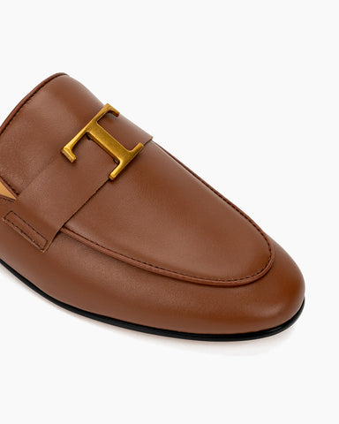 Metal-Decor-Closed-Round-Toe-Slip-on-Flat-Mules