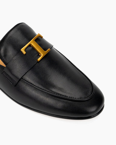 Metal-Decor-Closed-Round-Toe-Slip-on-Flat-Mules