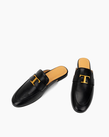 Metal-Decor-Closed-Round-Toe-Slip-on-Flat-Mules