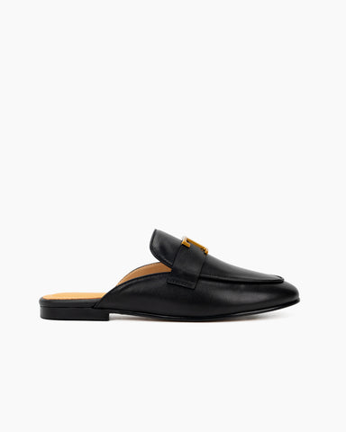 Metal-Decor-Closed-Round-Toe-Slip-on-Flat-Mules