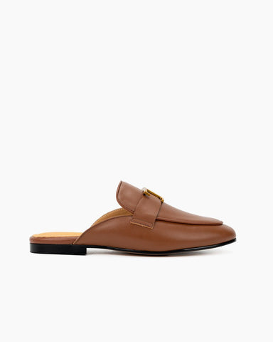 Metal-Decor-Closed-Round-Toe-Slip-on-Flat-Mules