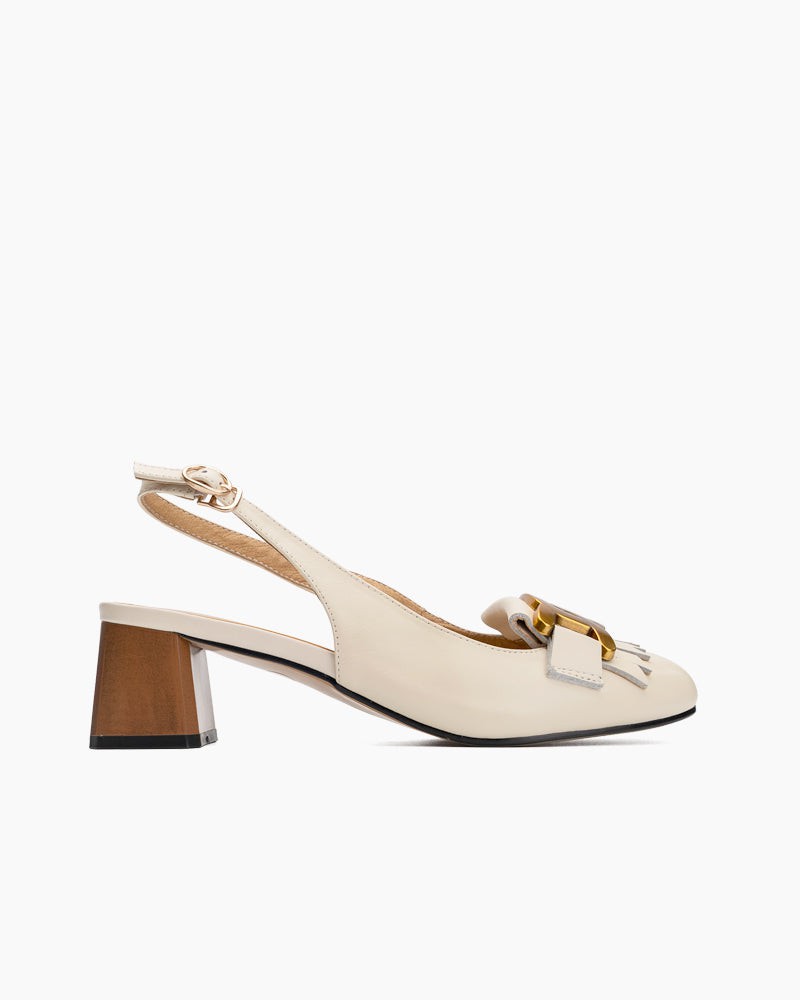 Metal-Buckle-Square-Toe-Ankle-Strap-Chunky-Mid-Heel-Pumps-Suede-Slingback