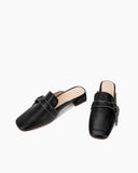 Bow-Decor-Comfortable-Backless-Flat-Leather-Mules