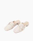 Bow-Decor-Comfortable-Backless-Flat-Leather-Mules