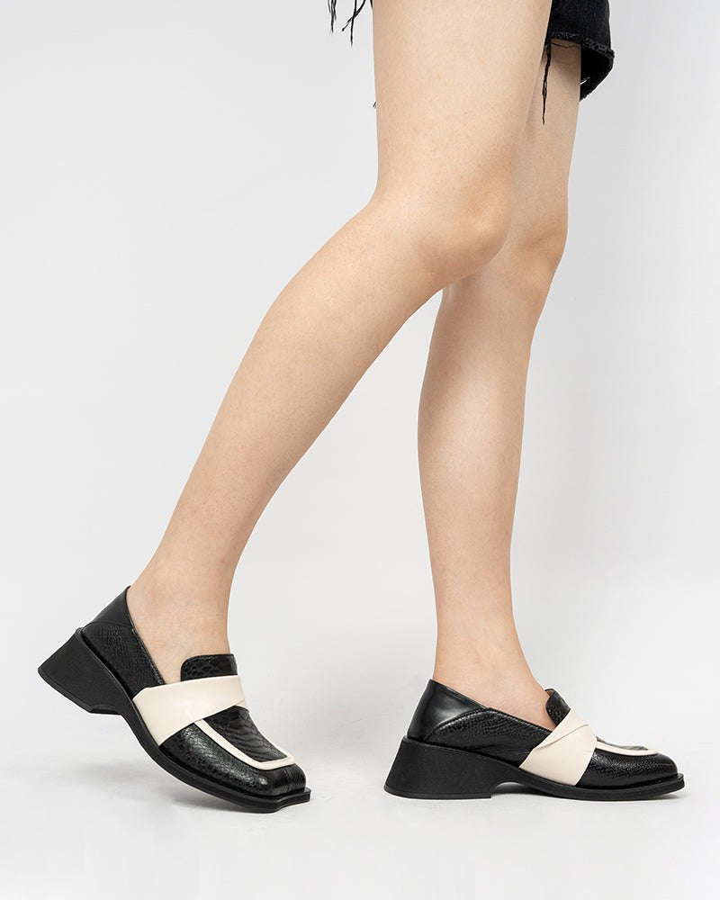 Irregular-Square-Toe-Thick-Heeled-Retro-Loafers-platform