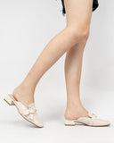 Bow-Decor-Comfortable-Backless-Flat-Leather-Mules