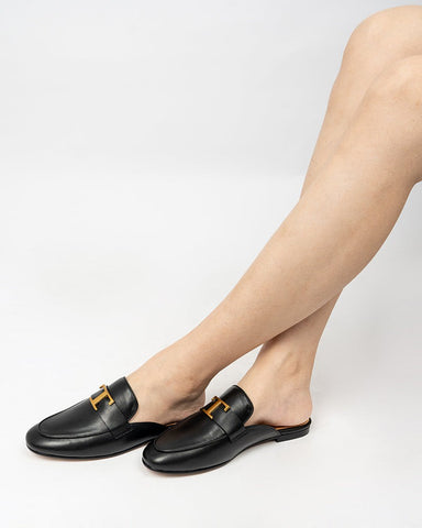 Metal-Decor-Closed-Round-Toe-Slip-on-Flat-Mules
