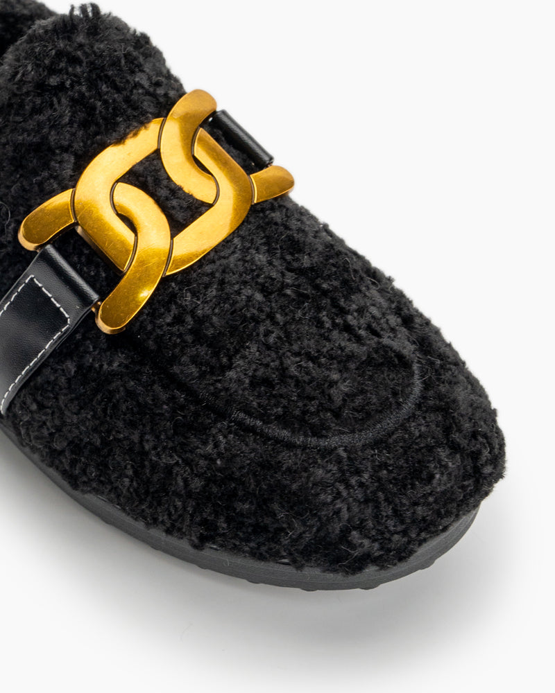 Metal-Faux-Lamb-Wool-Indoor-Outdoor-Loafers-fur