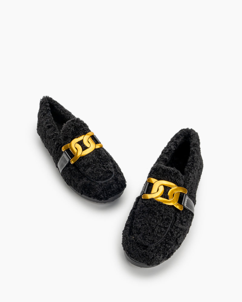 Metal-Faux-Lamb-Wool-Indoor-Outdoor-Loafers-fur