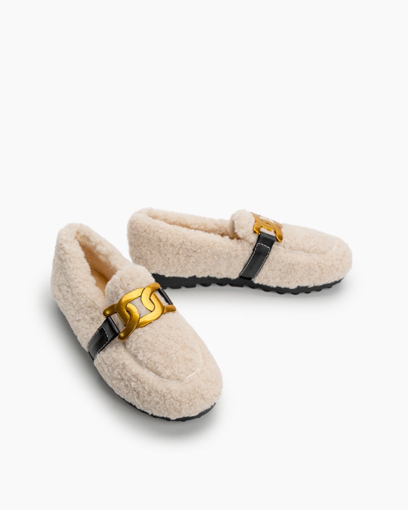 Metal-Faux-Lamb-Wool-Indoor-Outdoor-Loafers-fur