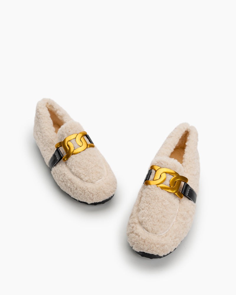 Metal-Faux-Lamb-Wool-Indoor-Outdoor-Loafers-fur