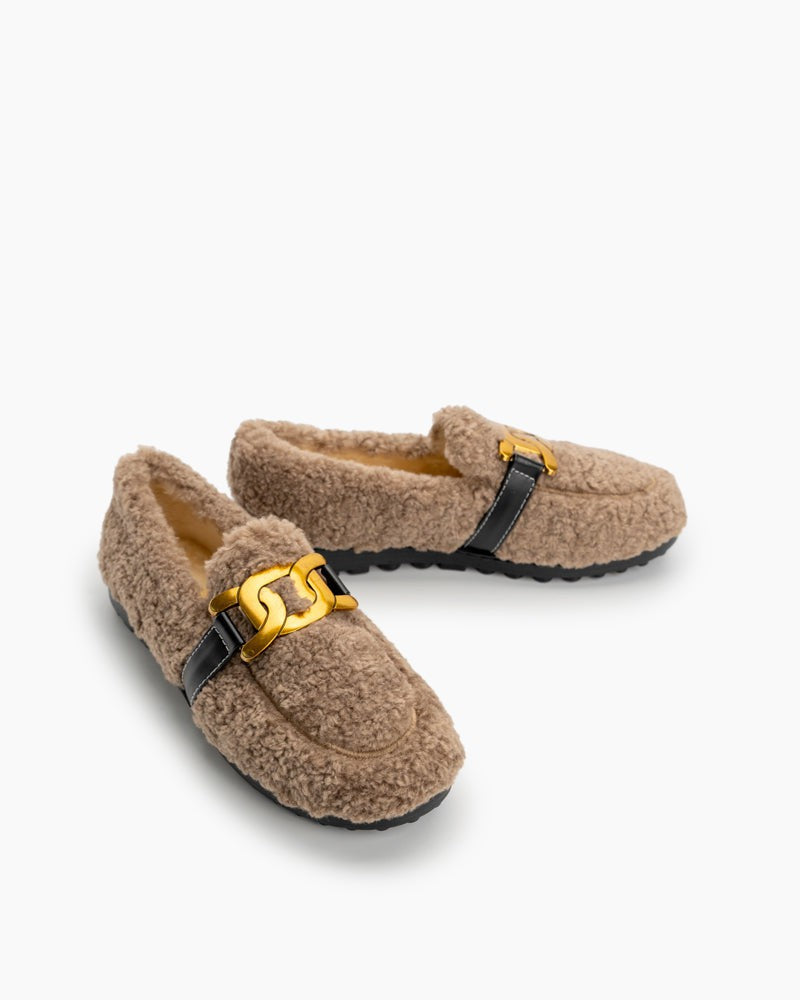 Metal-Faux-Lamb-Wool-Indoor-Outdoor-Loafers-fur