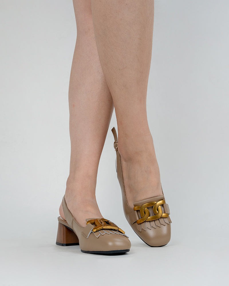 Metal-Buckle-Square-Toe-Ankle-Strap-Chunky-Mid-Heel-Pumps-Suede-Slingback