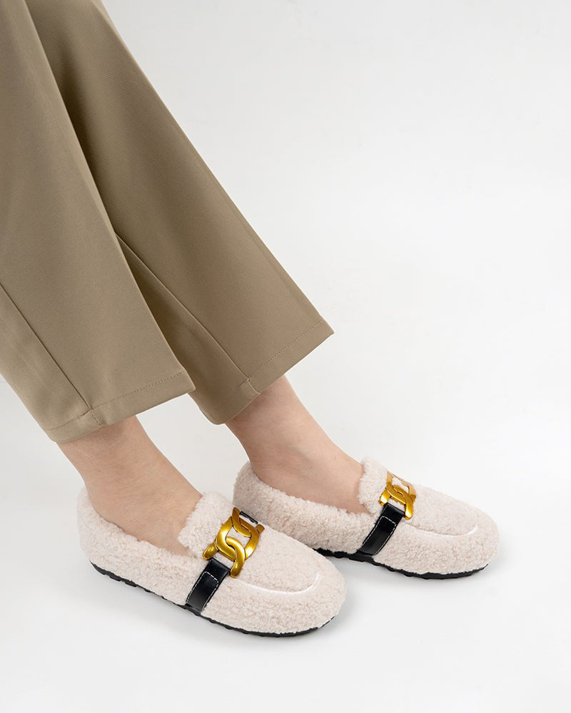 Metal-Faux-Lamb-Wool-Indoor-Outdoor-Loafers-fur