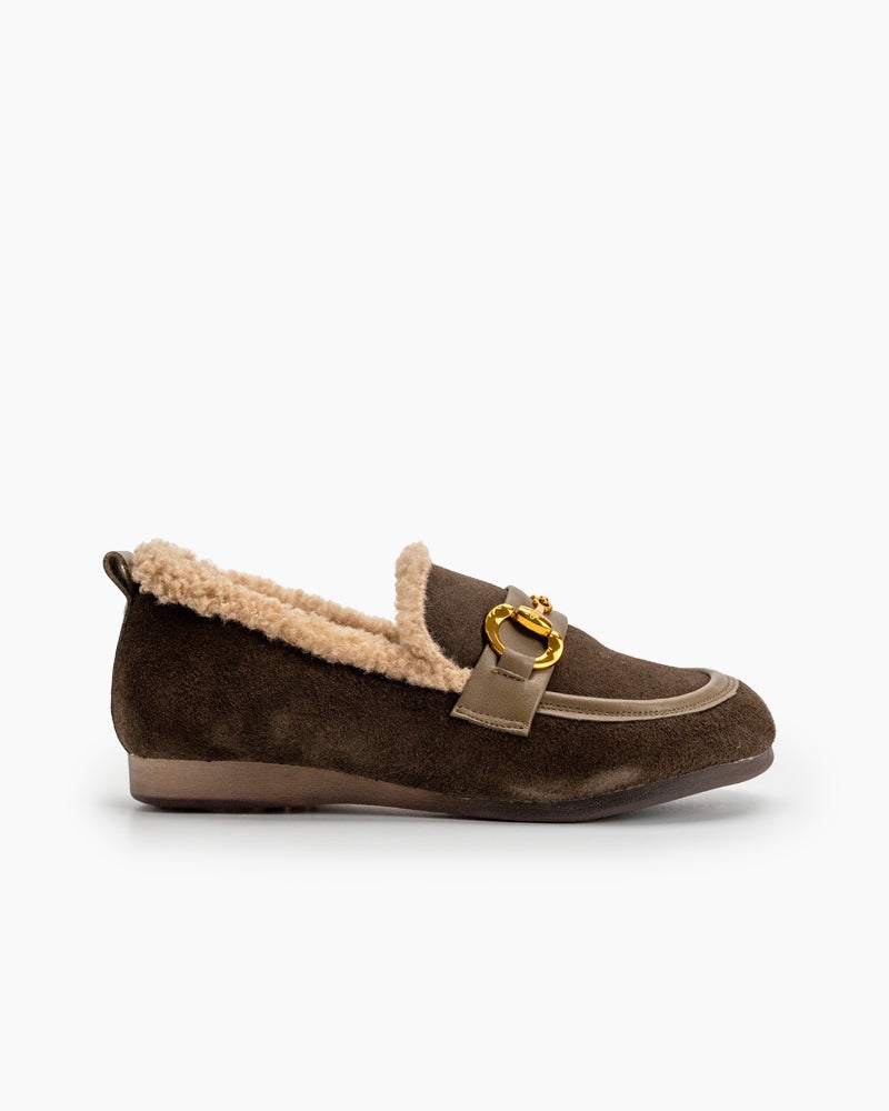 Horsebit-Classic-Metal-Buckle-Suede-Moccasin-Indoor-Outdoor-Slipper-Loafers