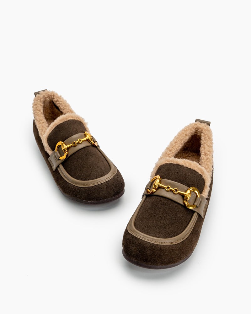 Horsebit-Classic-Metal-Buckle-Suede-Moccasin-Indoor-Outdoor-Slipper-Loafers