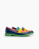 Multi-Color-Stitching-Leather-Slip-on-Comfortable-Loafers