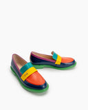 Multi-Color-Stitching-Leather-Slip-on-Comfortable-Loafers