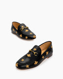 Bee-Star-Leather-Flat-Horsebit-Loafers